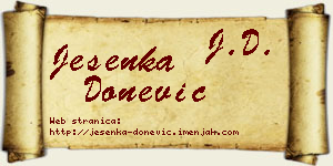Jesenka Donević vizit kartica
